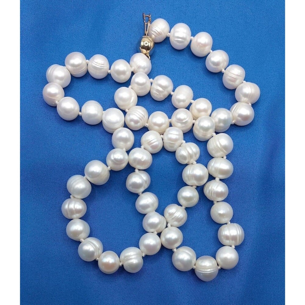 Estate pearls White baroque 14k clasp 9mmx10.5mm